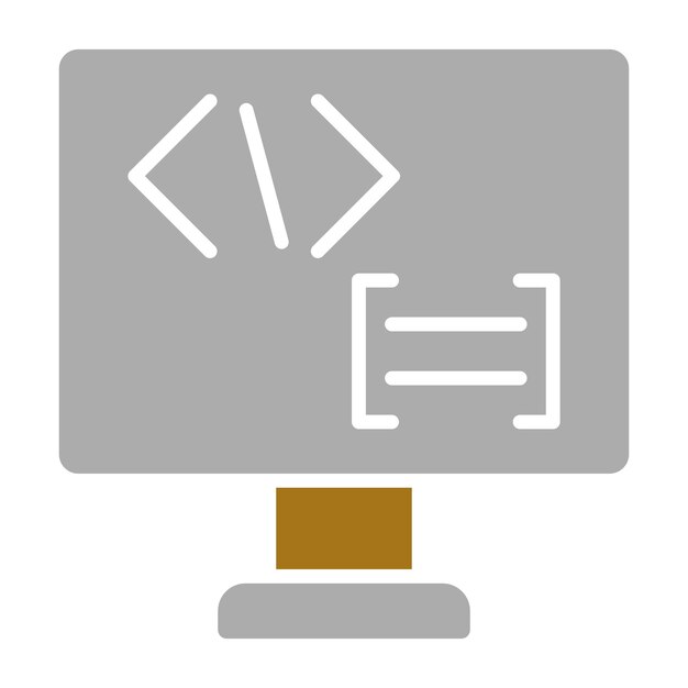 vector design coding language icon style