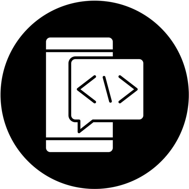 Vector Design Coding Language Icon Style