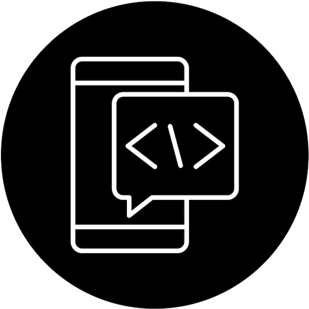 Vector Design Coding Language Icon Style