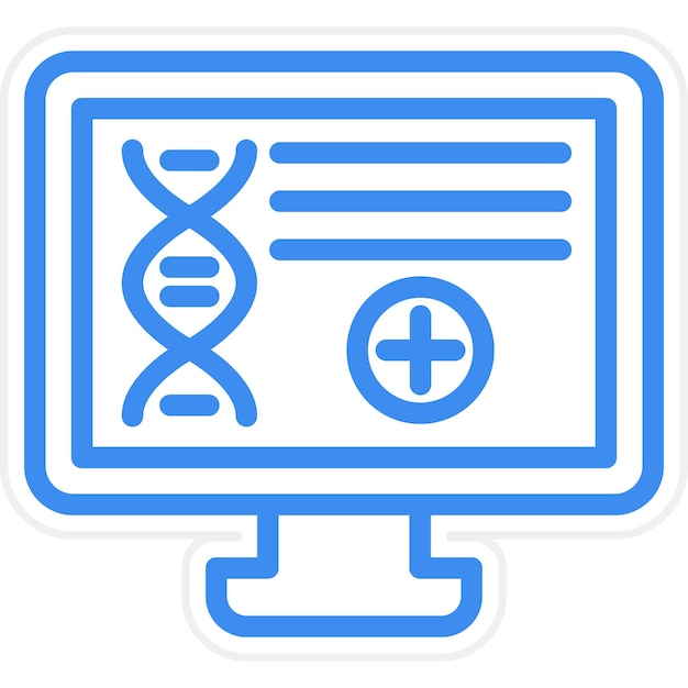 vector design computational biology icon style