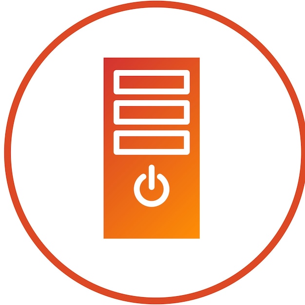 vector design computer case icon style