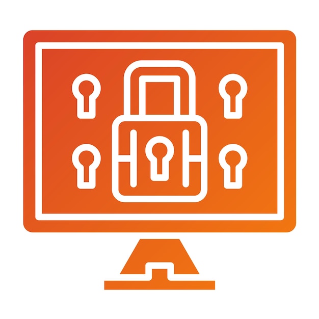 vector design computer security icon style