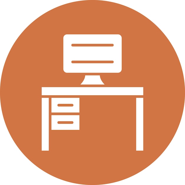 vector design computer table icon style