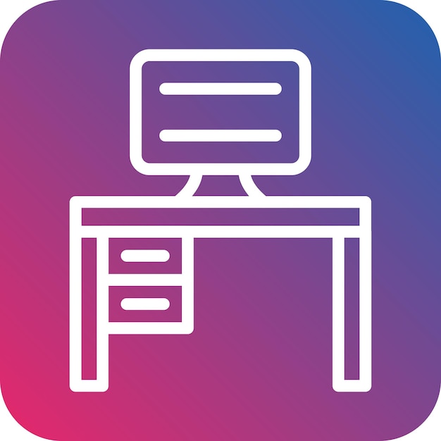 vector design computer table icon style