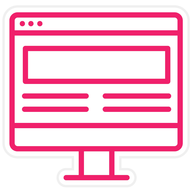 Vector Design Computer Website Icon Style