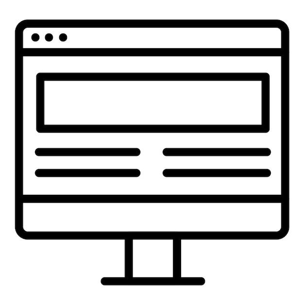 Vector Design Computer Website Icon Style
