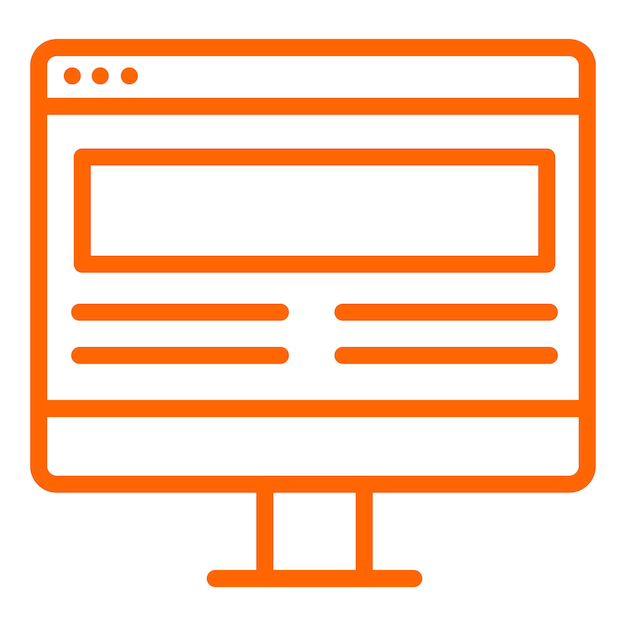 Vector Design Computer Website Icon Style