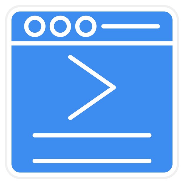 Vector Design Console Command Glyph Stickersvg Style