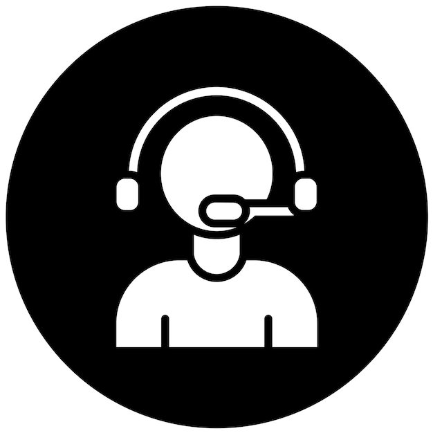 Vector Design Contact Center Icon Style