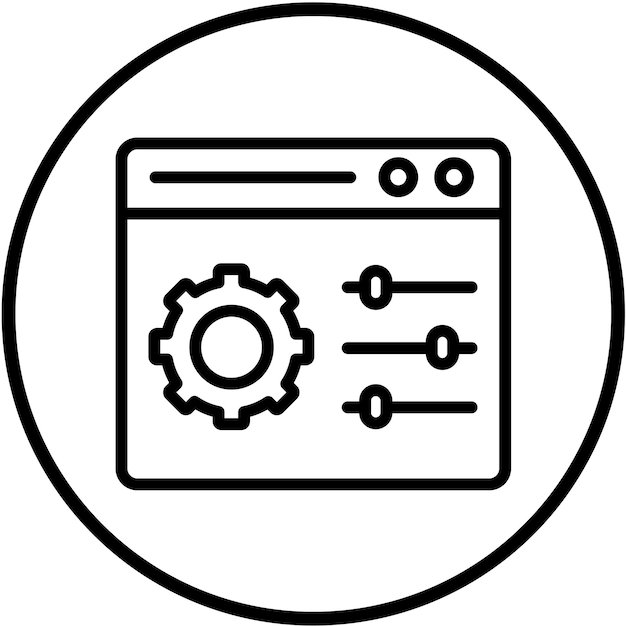 Vector Design Control Panel Icon Style
