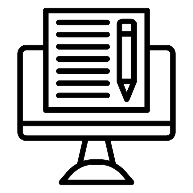 Vector Design Copywriting Icon Style