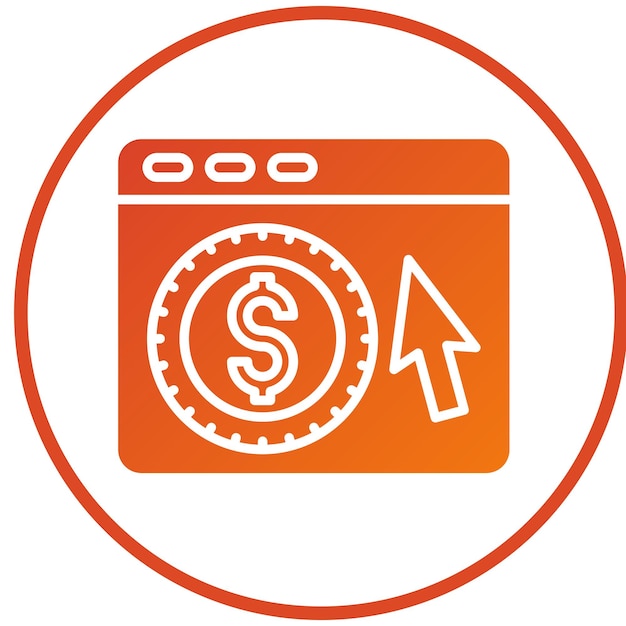 vector design cost per click icon style