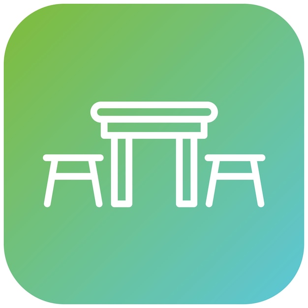 Vector Design Counter Height Table Icon Style
