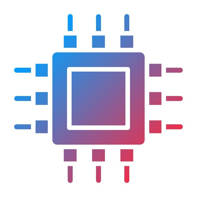 vector design cpu icon style
