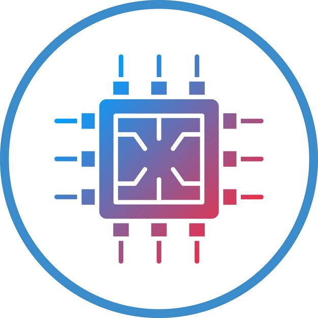 vector design cpu icon style