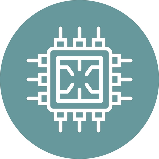 Vector Design CPU Icon Style
