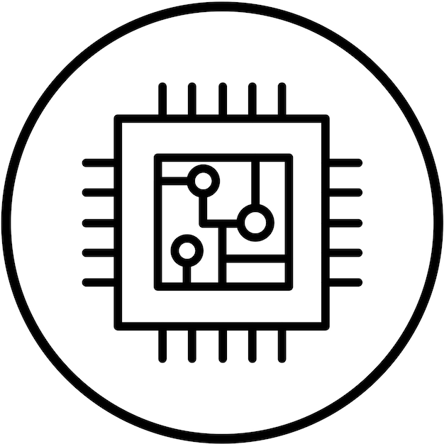 Vector Design Cpu Icon Style