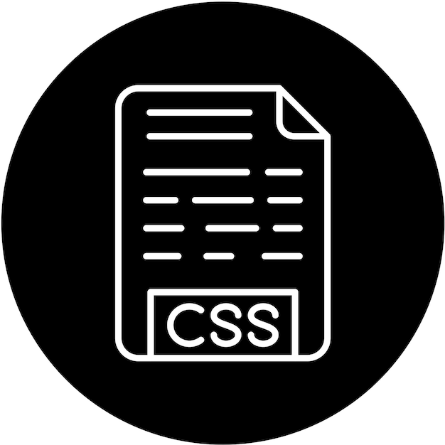 vector design css file icon style