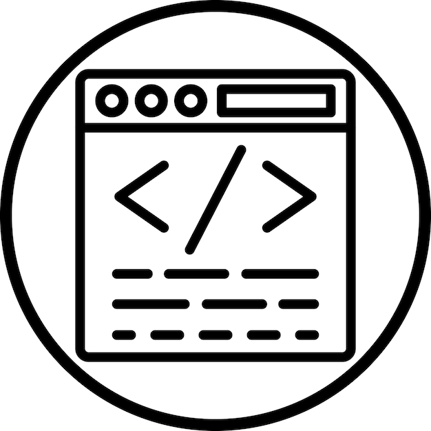 vector design custom coding icon style