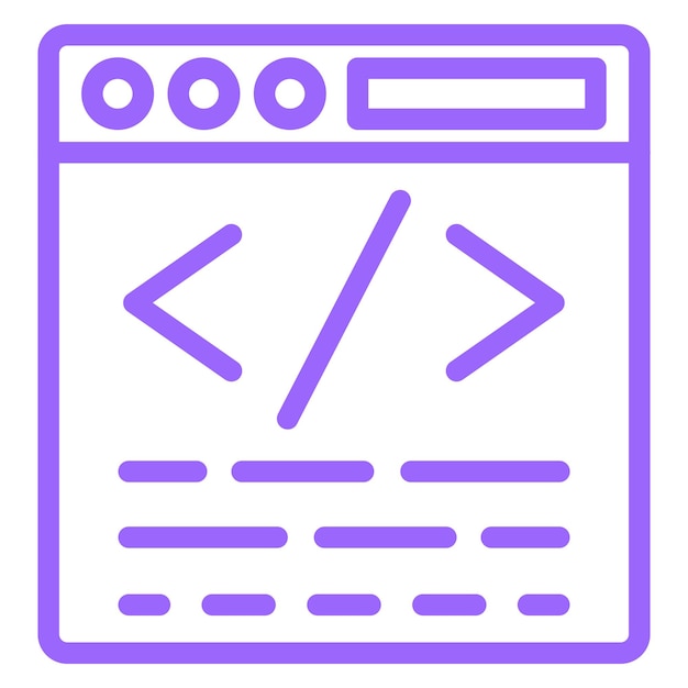 vector design custom coding icon style