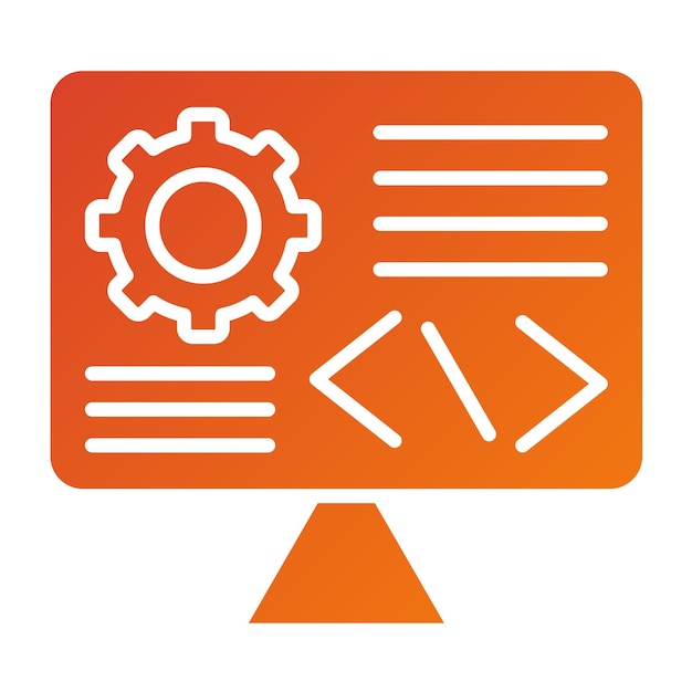 vector design custom coding icon style