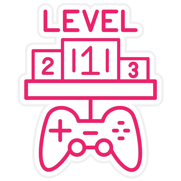 Vector Design Custom Level Icon Style