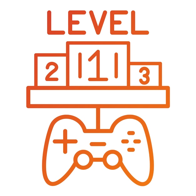 Vector Design Custom Level Icon Style