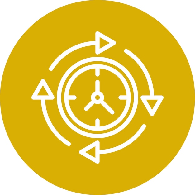 Vector Design Cycle Time Icon Style