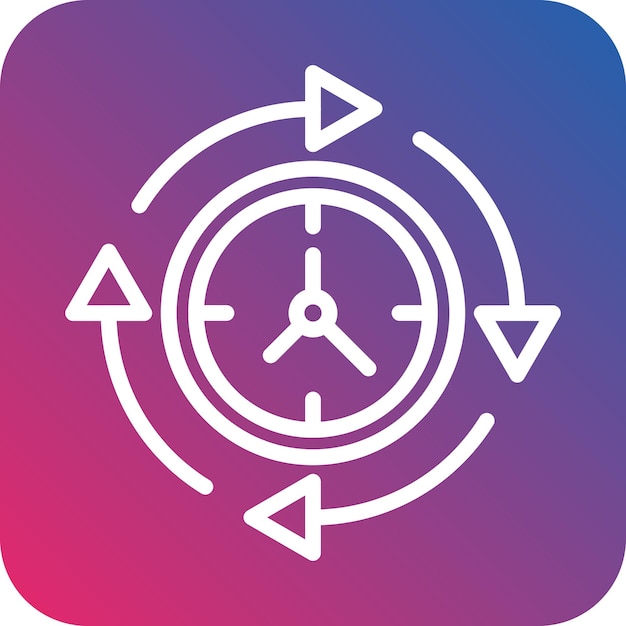 Vector Design Cycle Time Icon Style