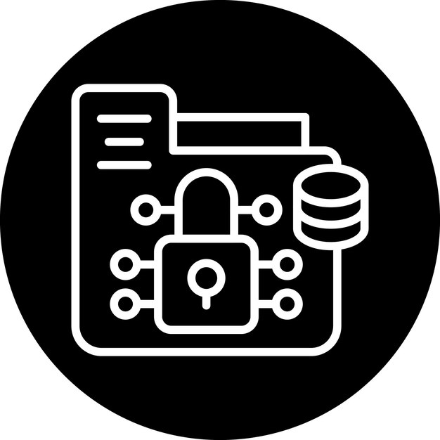 vector design data encryption icon style