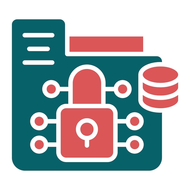 Vector Design Data Encryption Icon Style