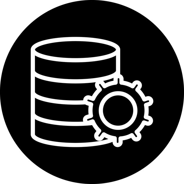 vector design data management icon style