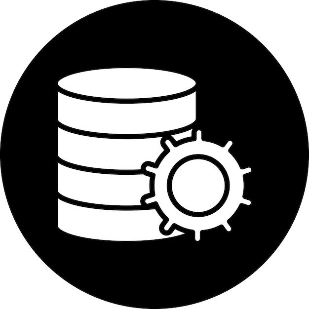 vector design data management icon style