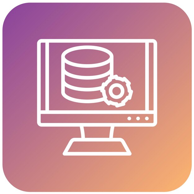 Vector Design Data Management Icon Style