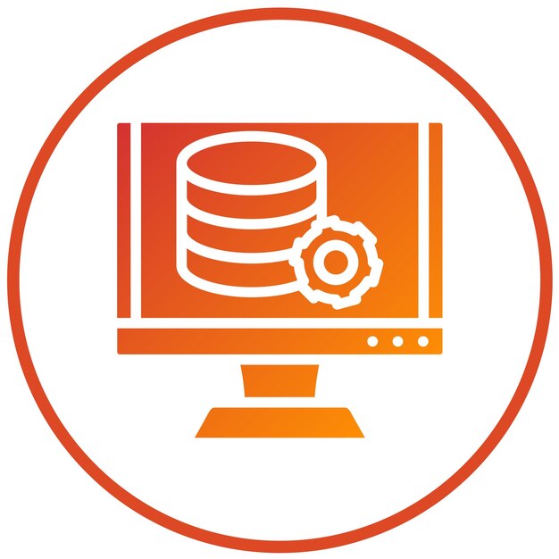 Vector Design Data Management Icon Style