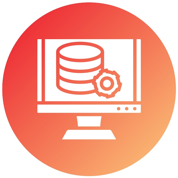 Vector Design Data Management Icon Style