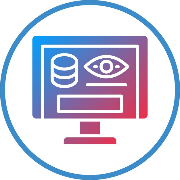 Vector Design Data Monitoring Icon Style