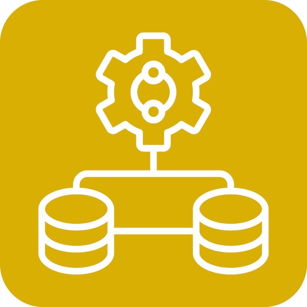 Vector Design Data Processing Icon Style