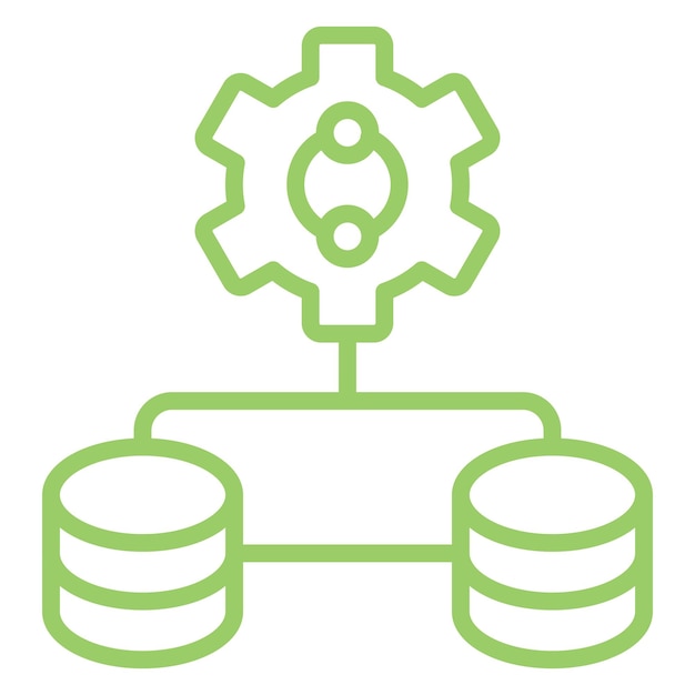 Vector Design Data Processing Icon Style