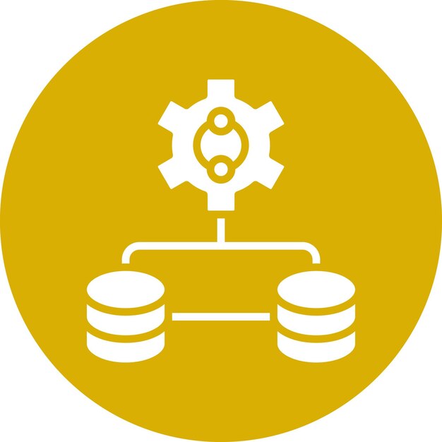 Vector Design Data Processing Icon Style