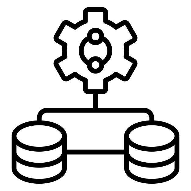 Vector Design Data Processing Icon Style