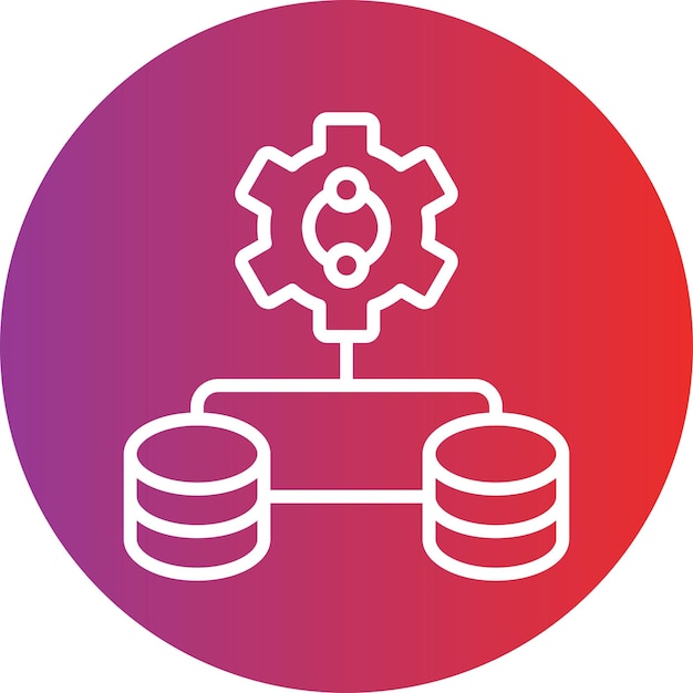 Vector Design Data Processing Icon Style
