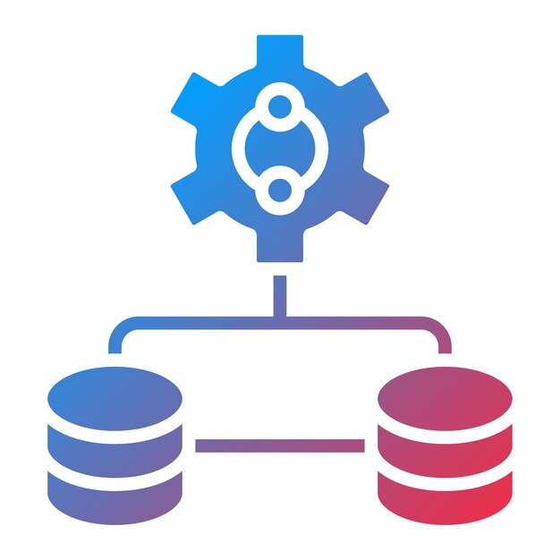 Vector Design Data Processing Icon Style
