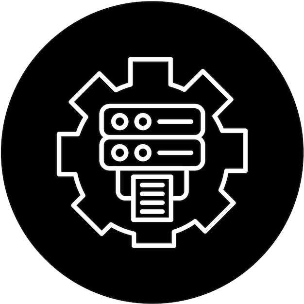 Vector Design Data Processing Icon Style