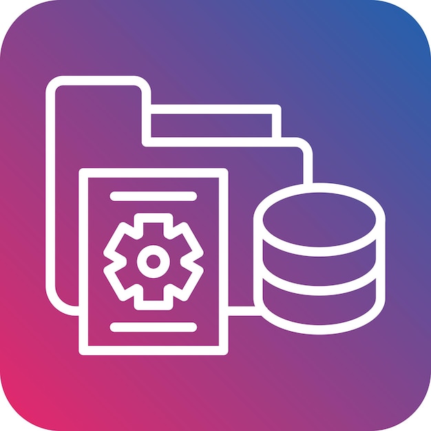 Vector Design Data Processor Icon Style