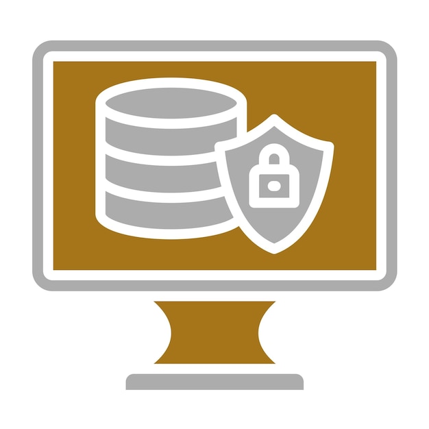 vector design data protection icon style