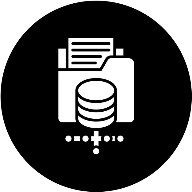 vector design data storage icon style