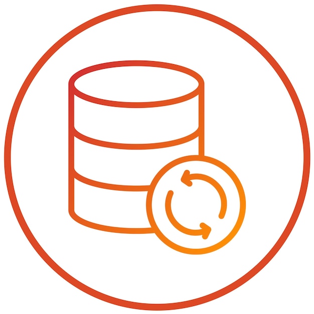 Vector Design Database Backup Icon Style