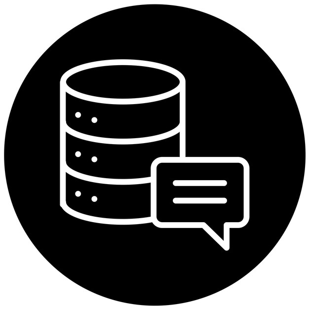 vector design database chat icon style
