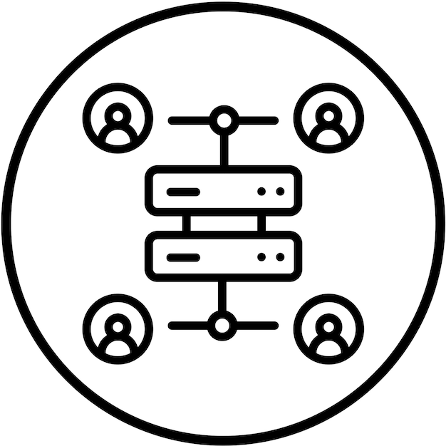 vector design database network icon style